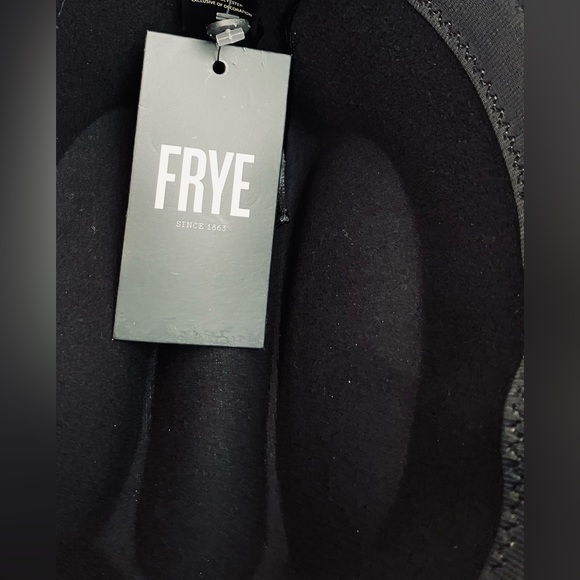 Frye Felt Cowboy Hat Black Cattleman Crease Turquoise Conchos Western OSFM NWT - Picture 7 of 7